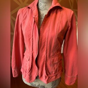 Chicos size 0 jacket, soft orange color.